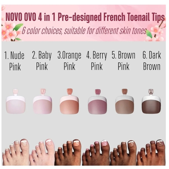 Bundle - French Pedicure Press On Toe Nails,  and 10pc Mani Pedi - Picture 10 of 16